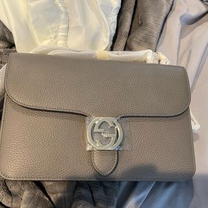 Brand New Authentic Gray Gucci Large Dollar